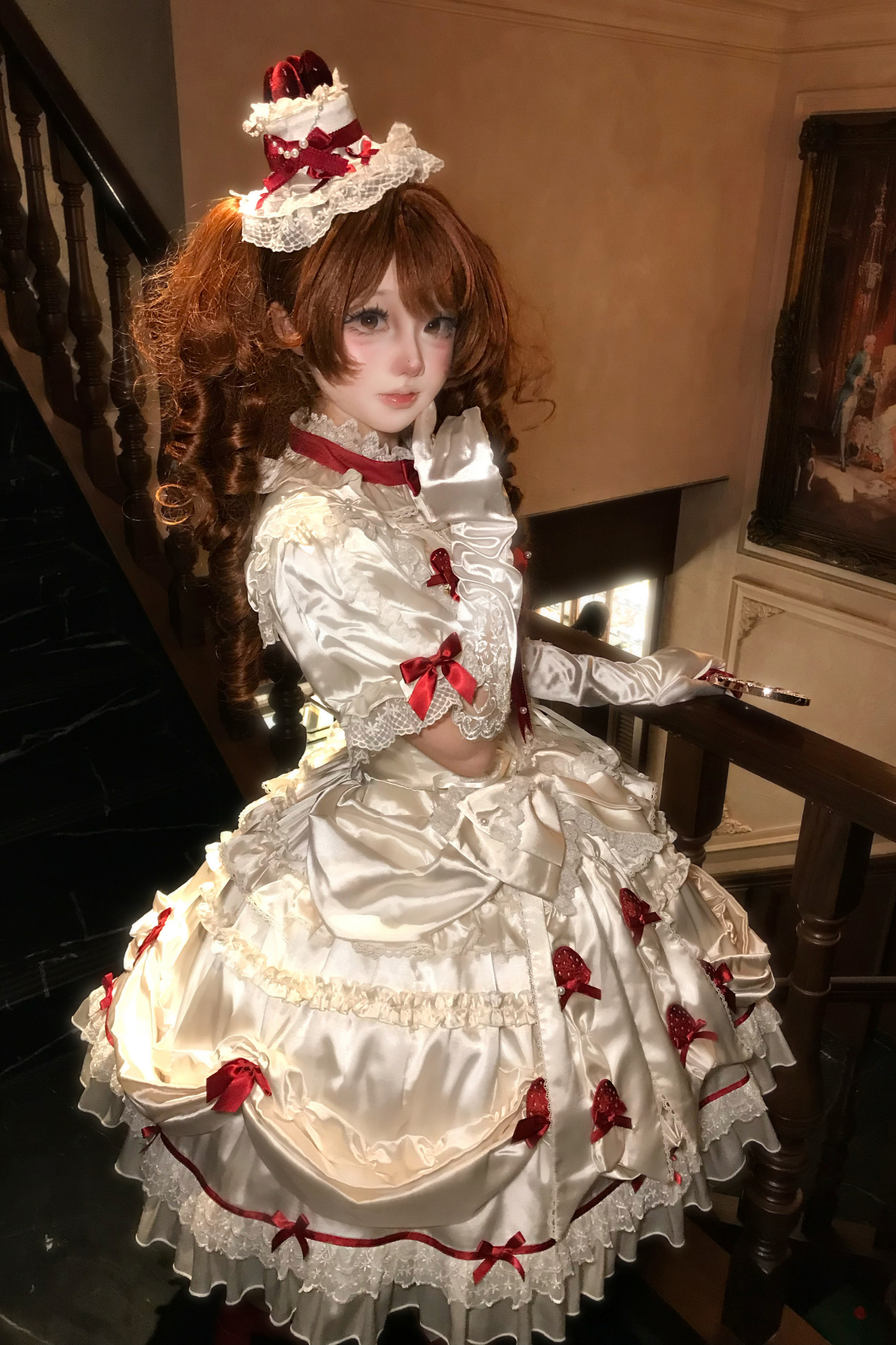 [pre-order Deadline: March 29] Cream Strawberry Lolita Dress