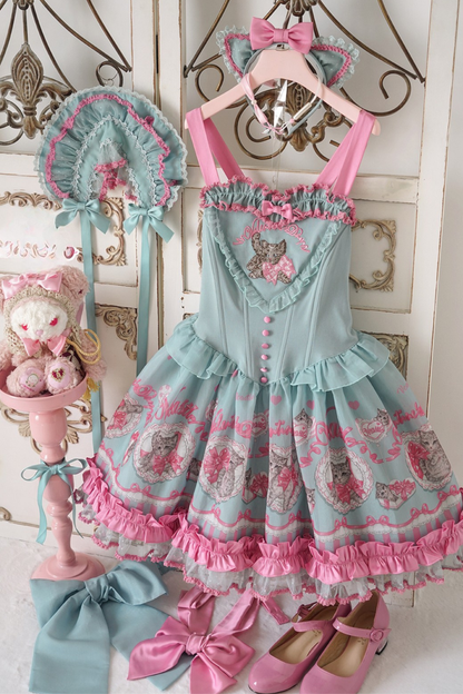 Sweet Girly Cat Jsk + Dress