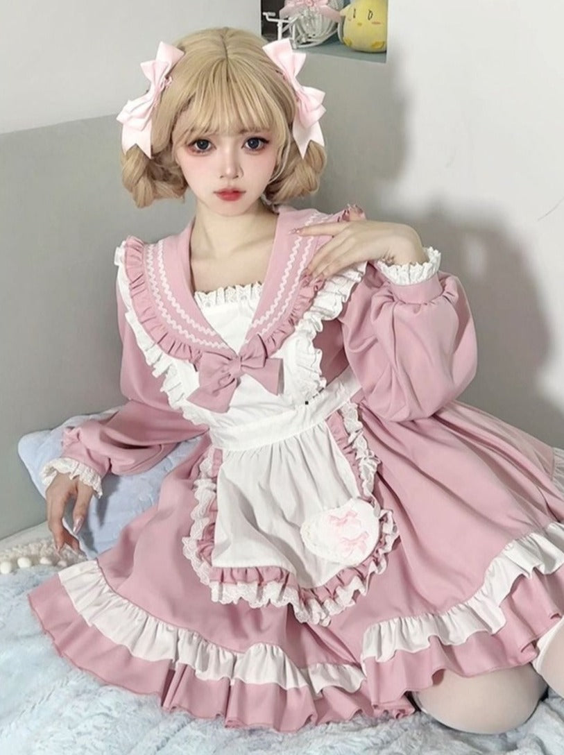 Sweet College Style Sailor Maid Lolita Dress