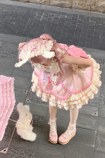Magical Girl Lolita Dress + Bonnet + Pendant + Sleeves