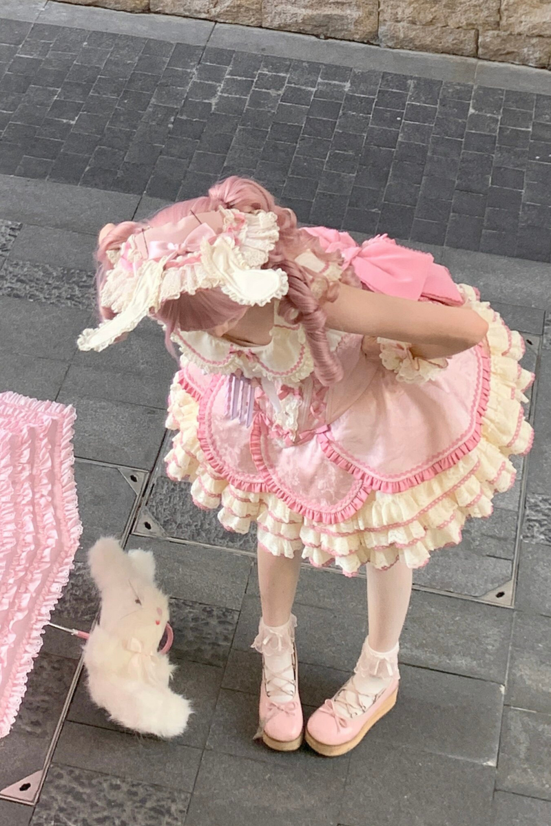 Magical Girl Lolita Dress + Bonnet + Pendant + Sleeves