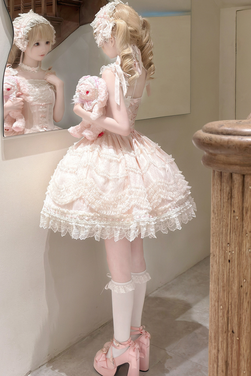 Sweet Jenny Lolita Jumper Skirt + Necklace + Hat + Headband