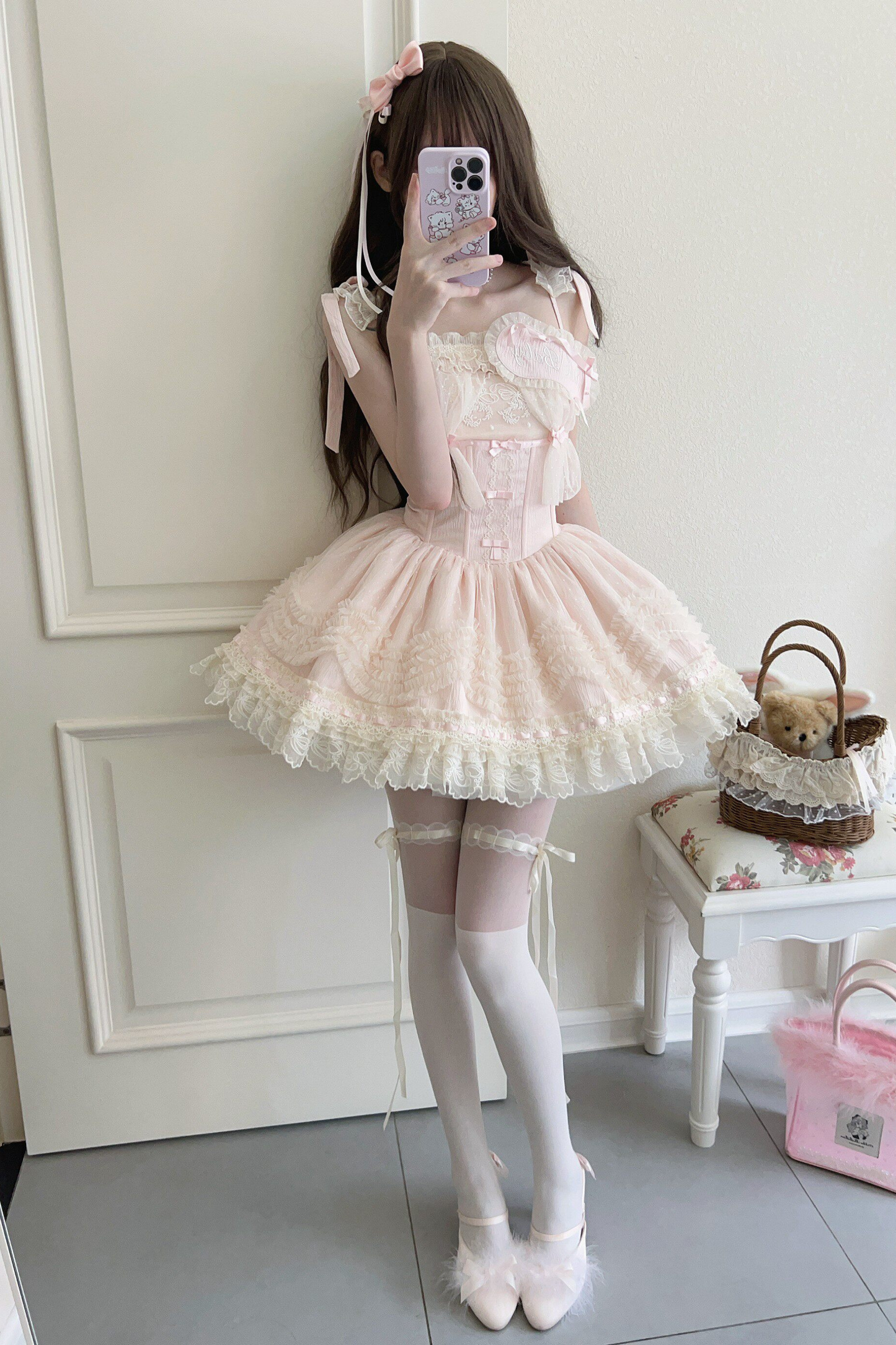 Sweet Jenny Lolita Jumper Skirt + Necklace + Hat + Headband