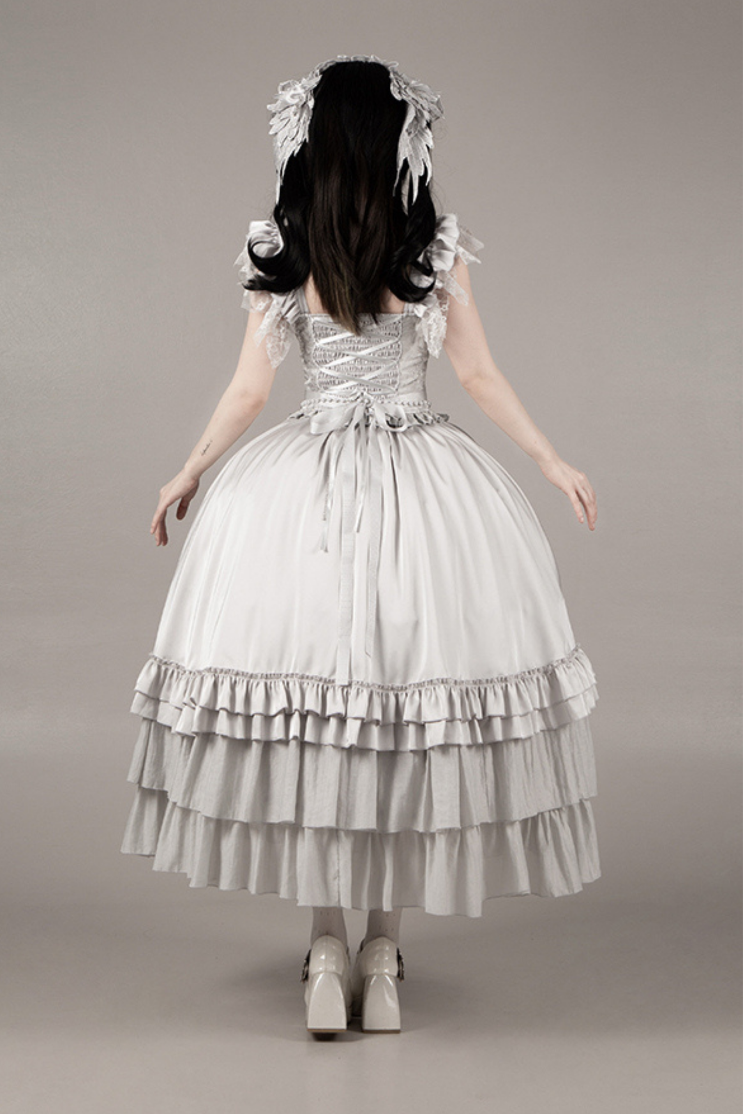 Gothic Lolita Skirt + Corset + Veil + Necklace + Waist Chain