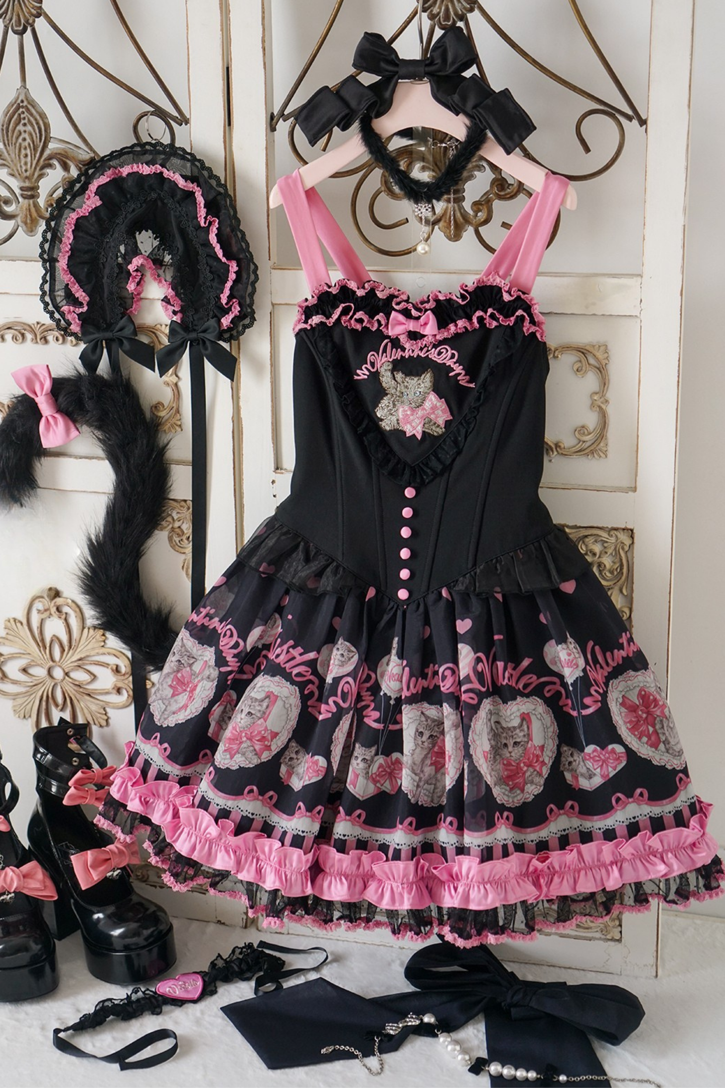 Sweet Girly Cat Jsk + Dress