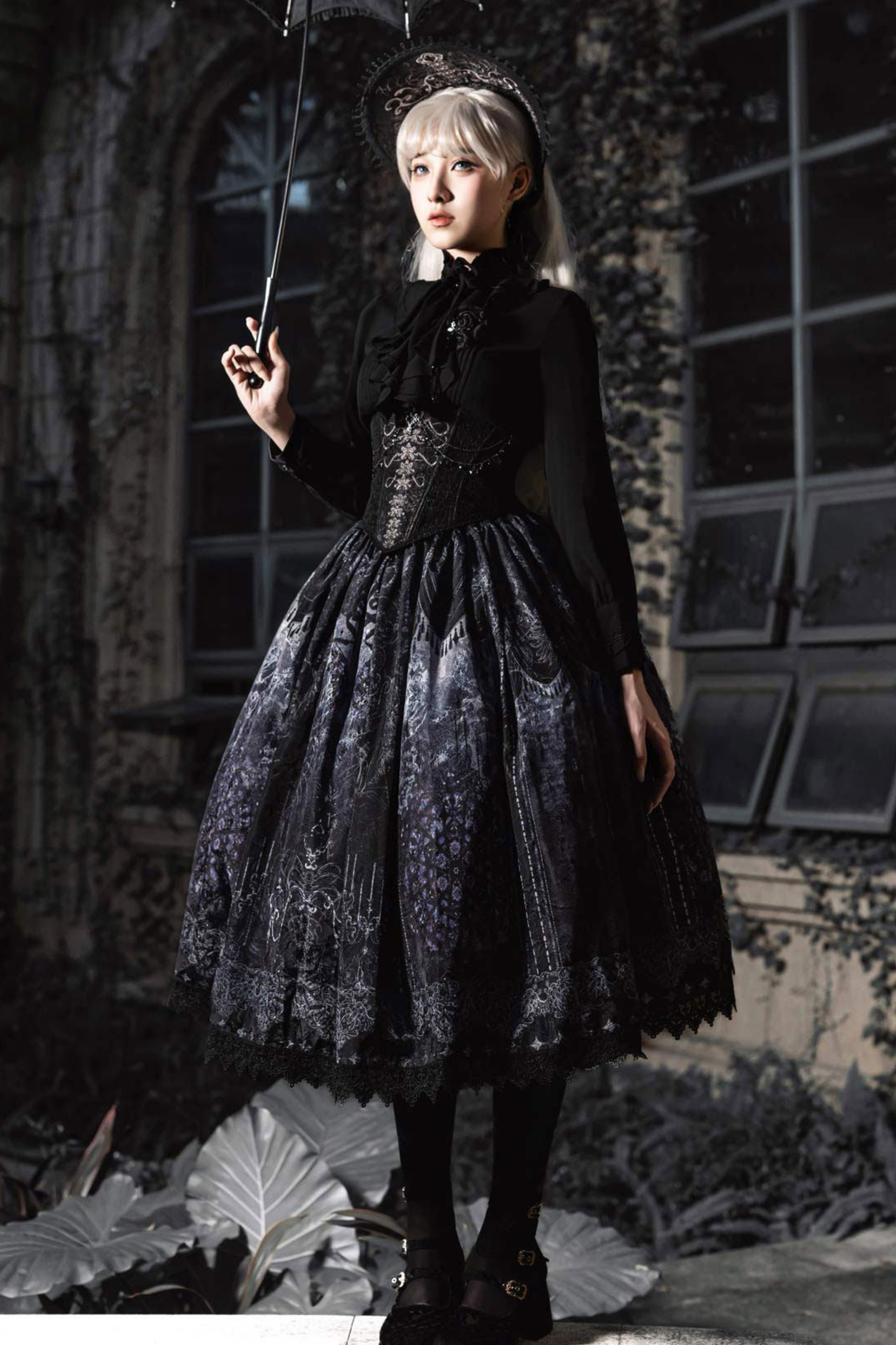 Gothic Lolita Jumper Skirt + Jacket + Skirt + Shirt + Corset + Accessories