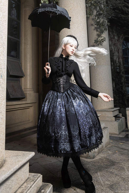 Gothic Lolita Jumper Skirt + Jacket + Skirt + Shirt + Corset + Accessories