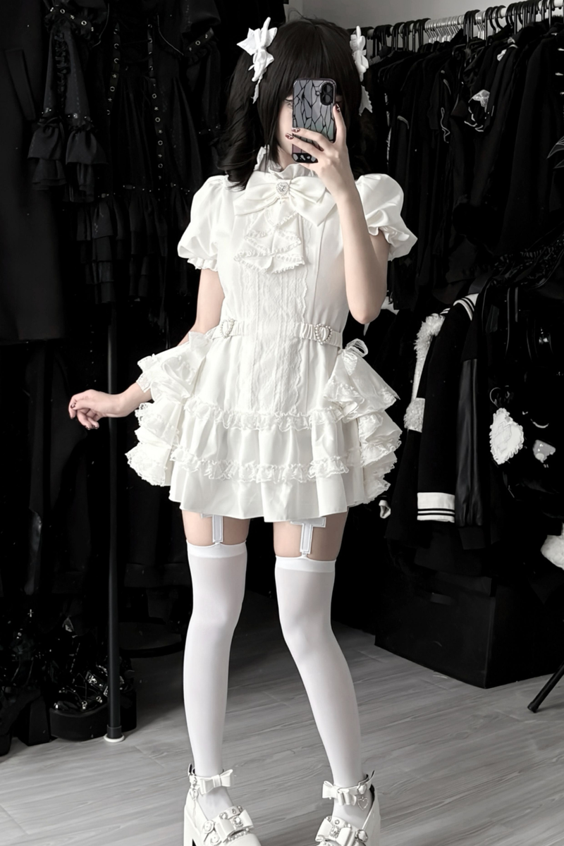 Puff Sleeve Gothic Style Top + Pants