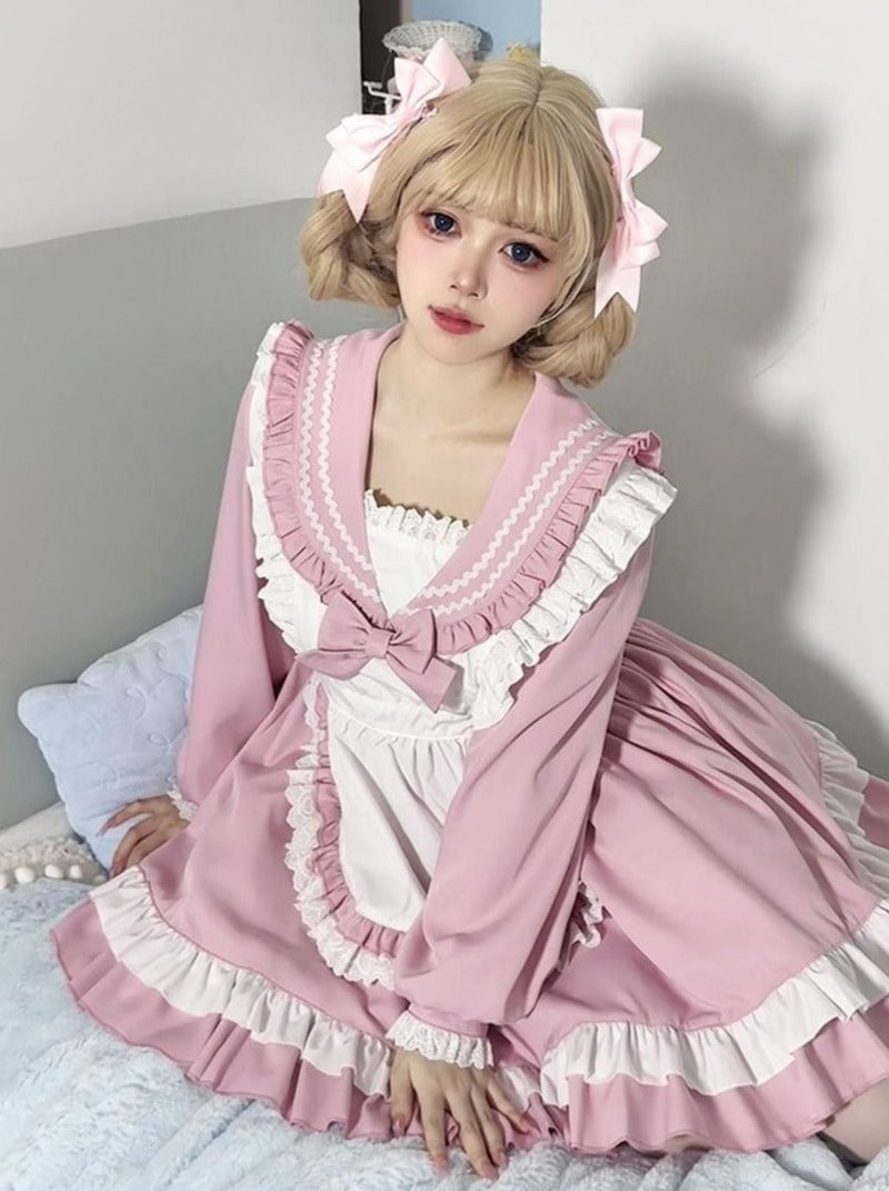 Sweet College Style Sailor Maid Lolita Dress