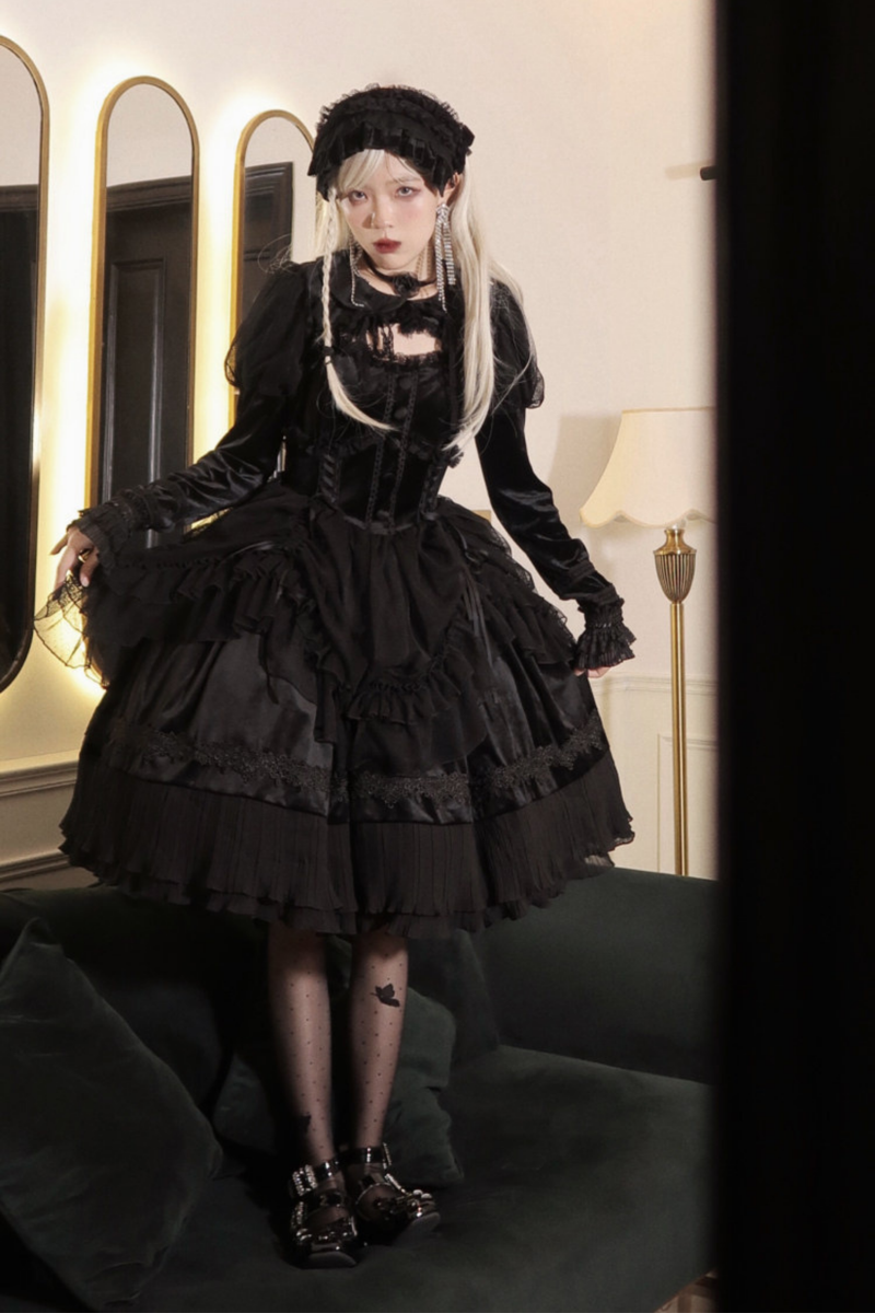 Gothic Doll Lolita Dress + Short Jacket