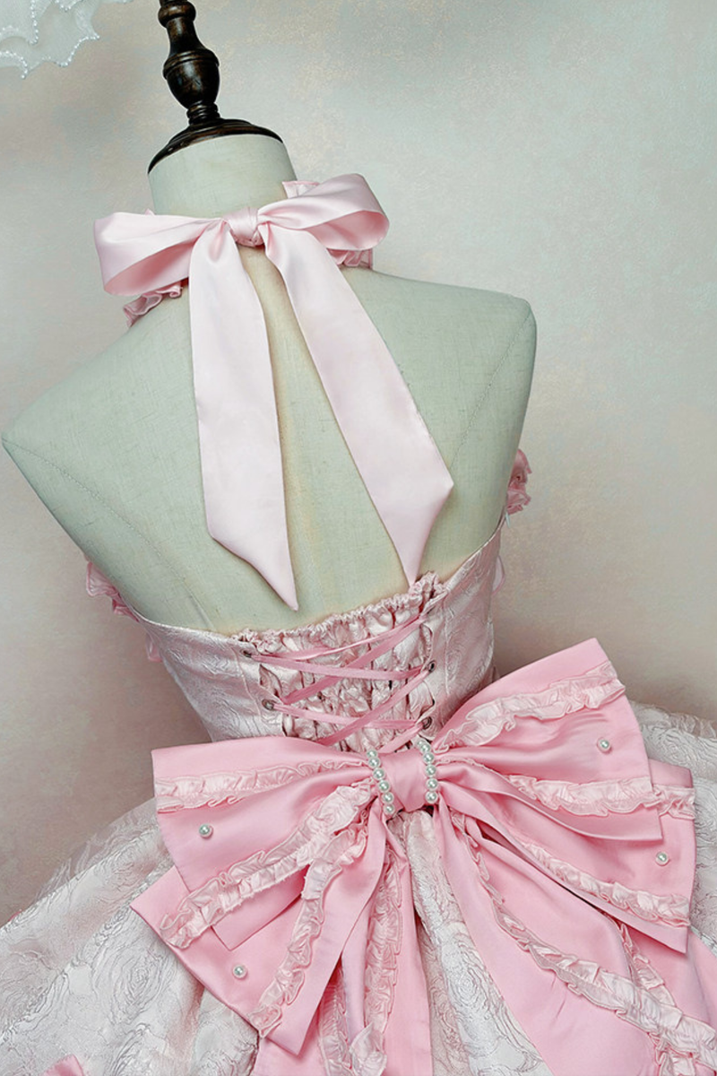 [pre-order Deadline: April 3] Sweet Ruffled Lolita Princess Ribbon Dress