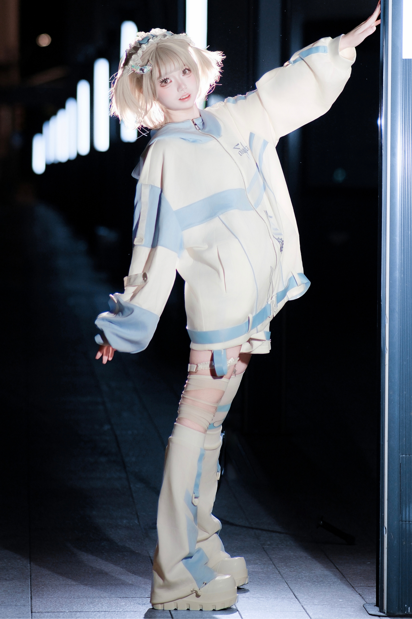 Cyber Subculture Jersey Jacket + Shorts + Leg Covers
