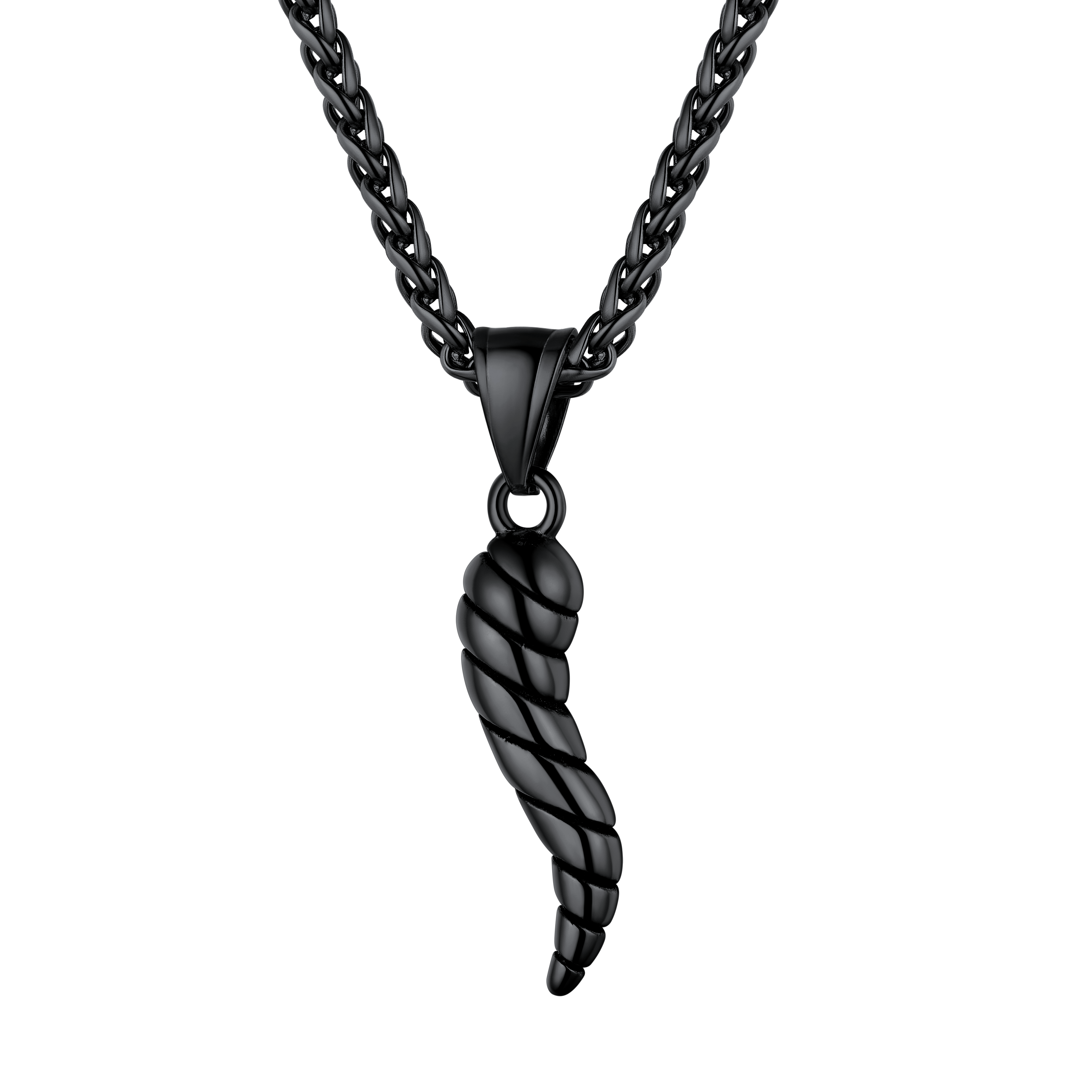 Italian Horn Pendant Necklace Cornicello Amulet Talisman