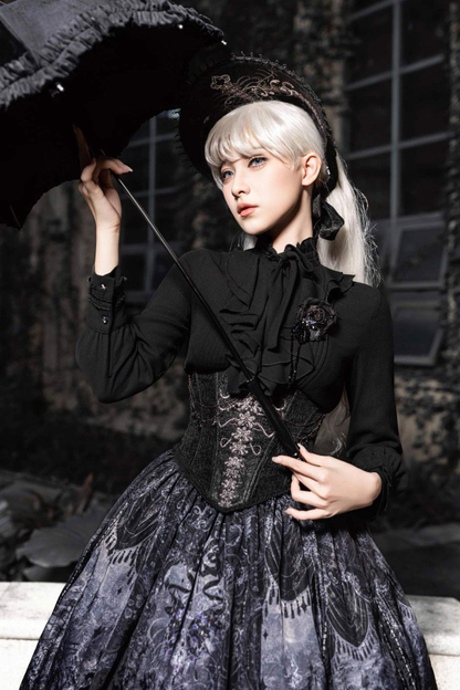 Gothic Lolita Jumper Skirt + Jacket + Skirt + Shirt + Corset + Accessories