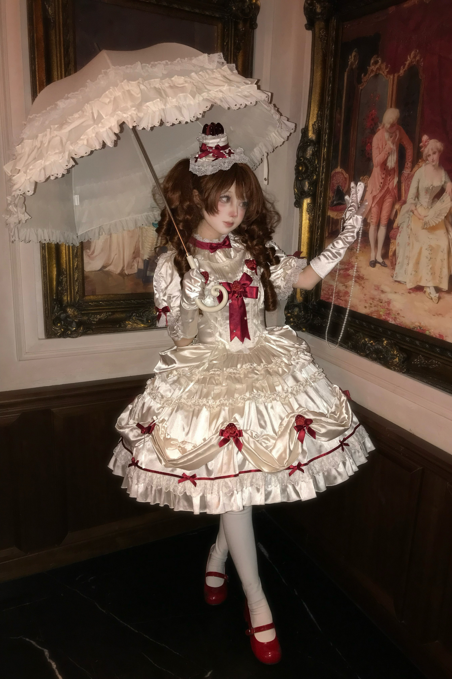 [pre-order Deadline: March 29] Cream Strawberry Lolita Dress