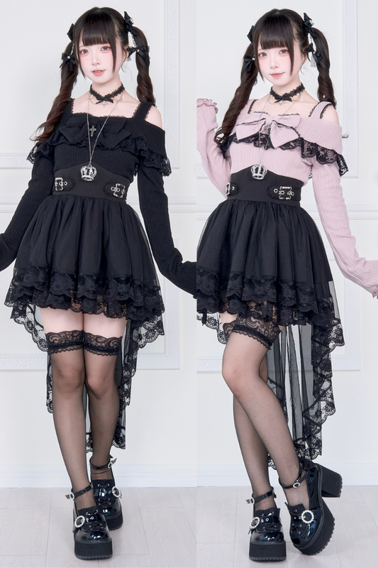 Off-shoulder Jirai Lace Dress