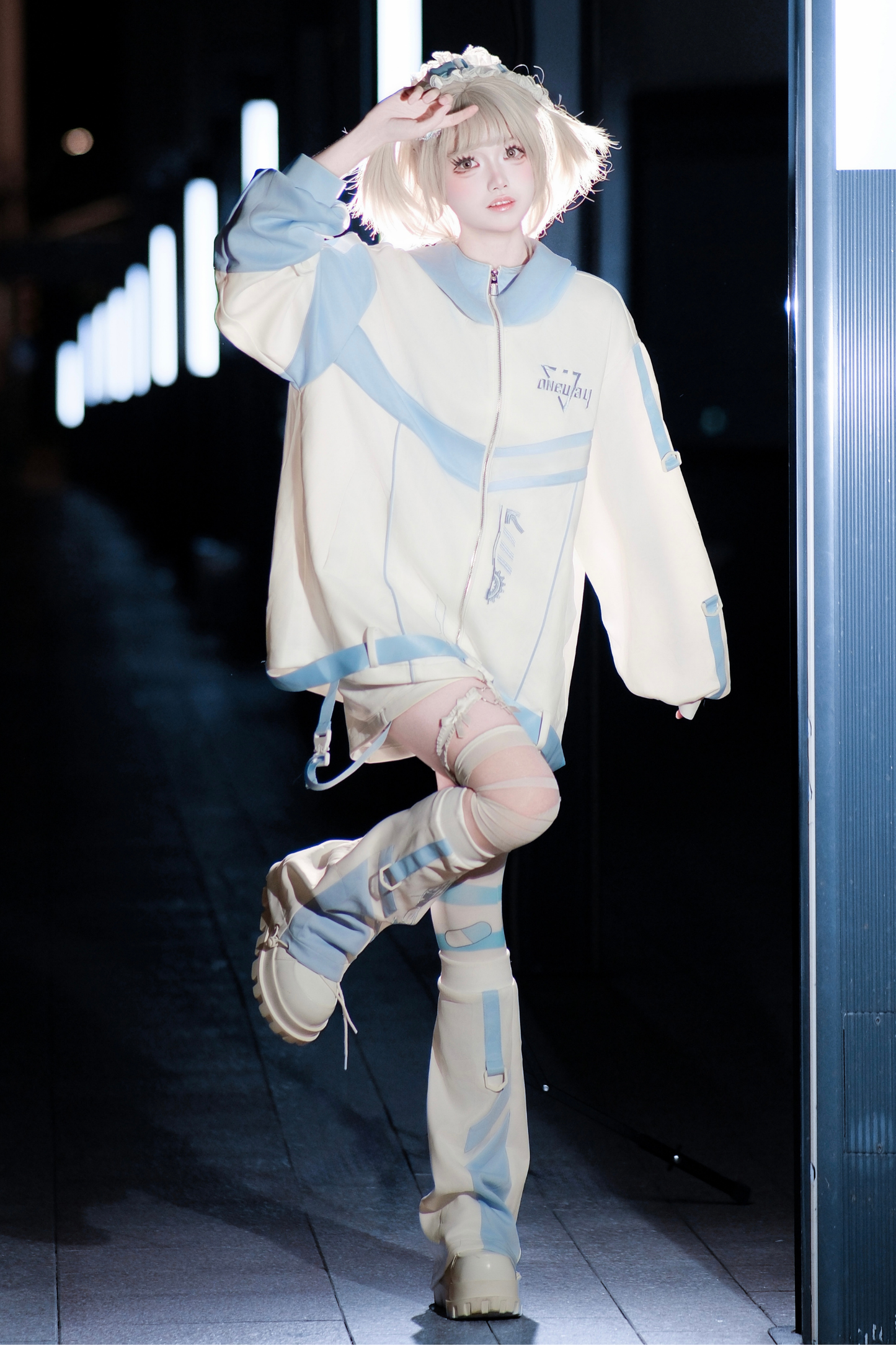 Cyber Subculture Jersey Jacket + Shorts + Leg Covers