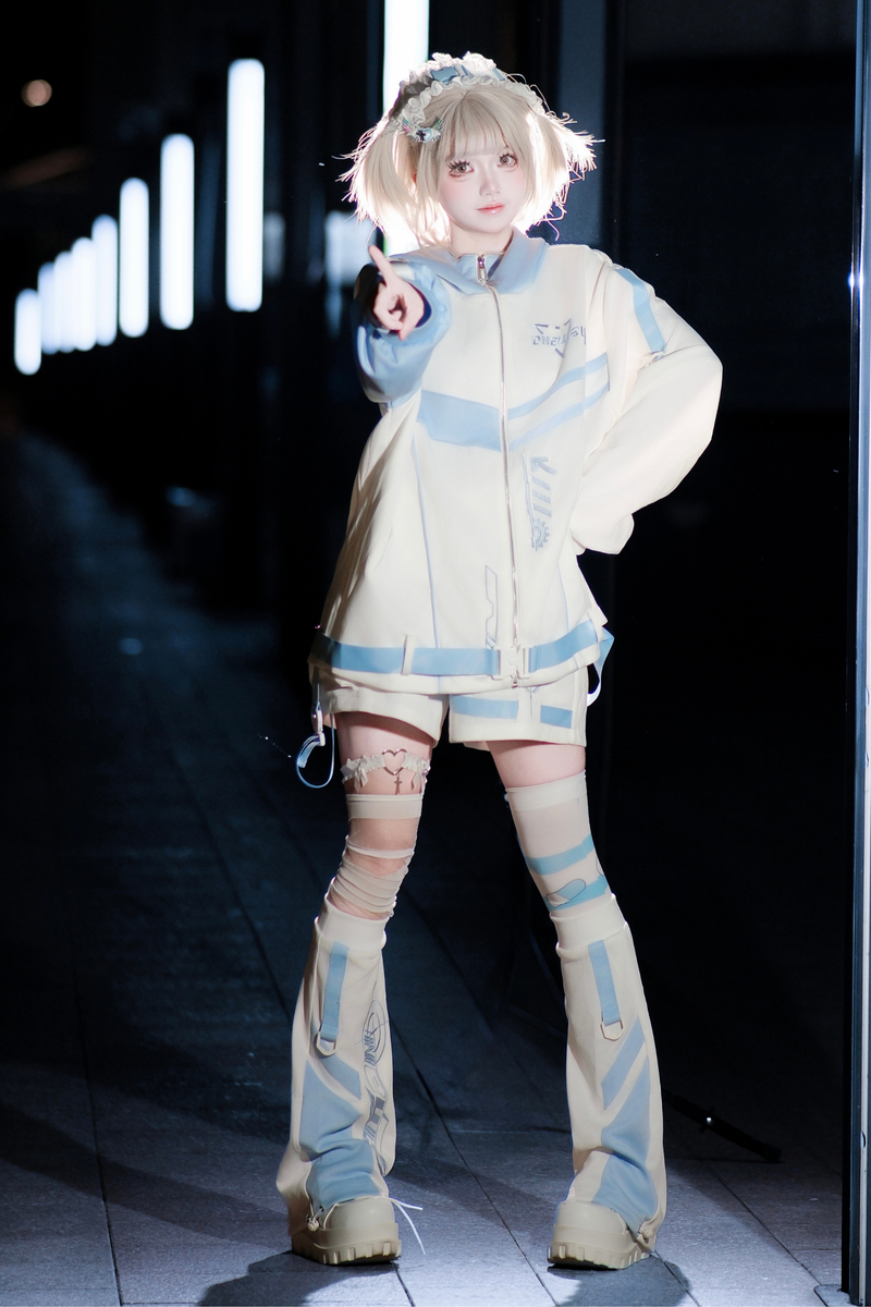 Cyber Subculture Jersey Jacket + Shorts + Leg Covers