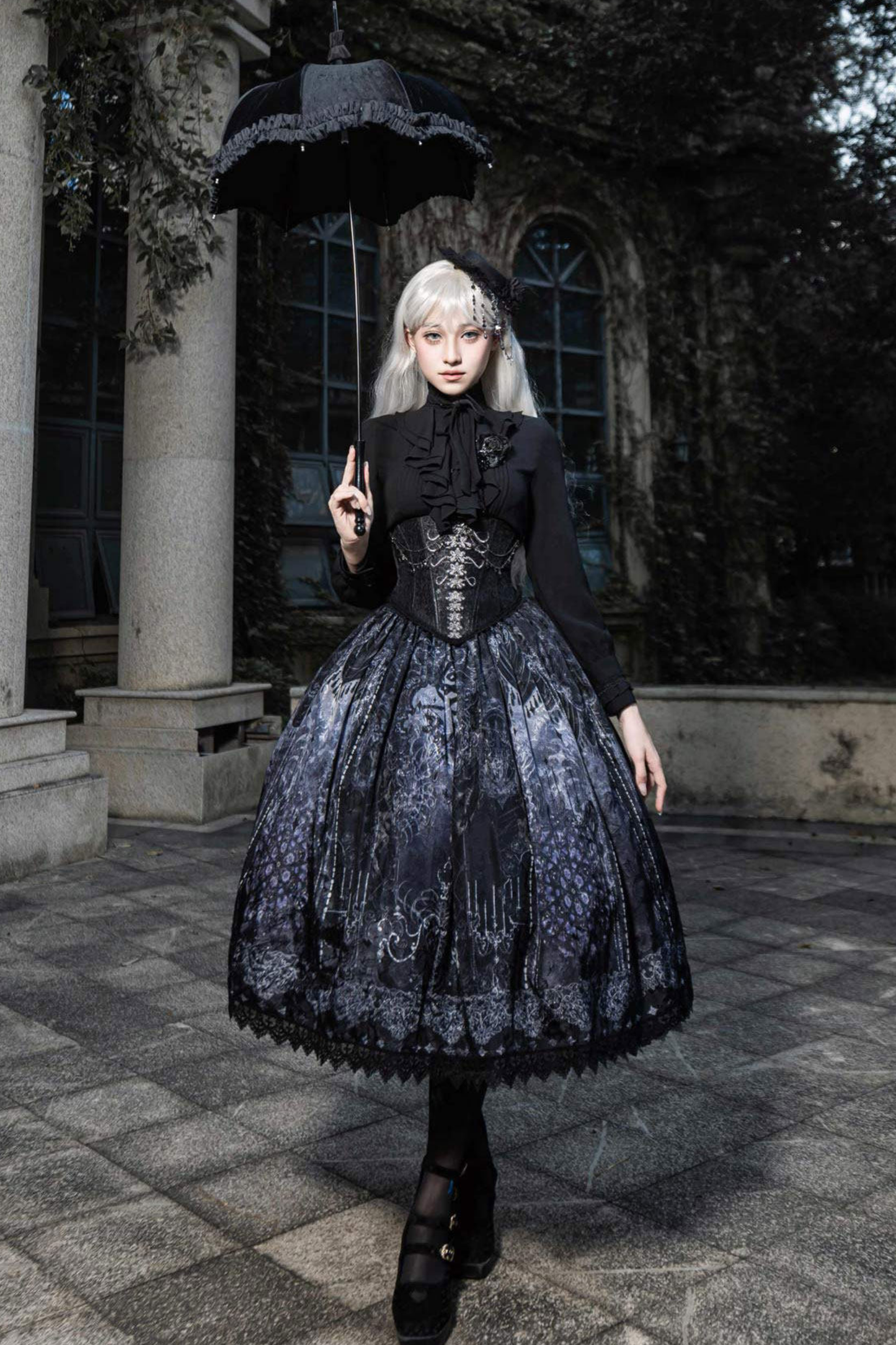 Gothic Lolita Jumper Skirt + Jacket + Skirt + Shirt + Corset + Accessories