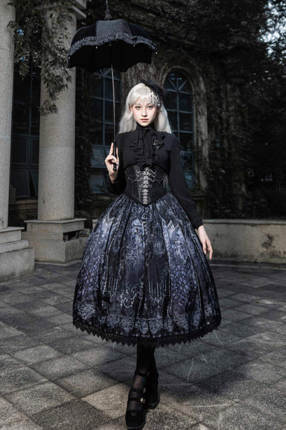 Gothic Lolita Jumper Skirt + Jacket + Skirt + Shirt + Corset + Accessories