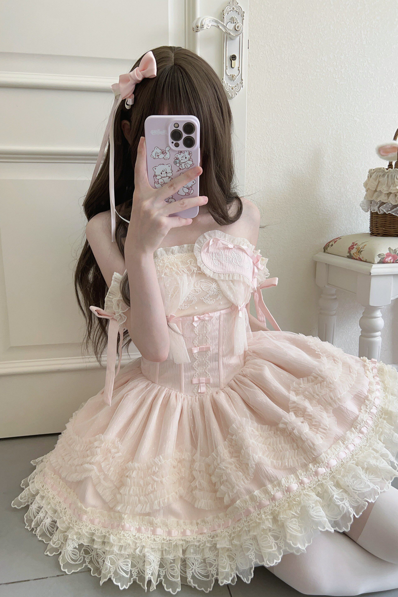 Sweet Jenny Lolita Jumper Skirt + Necklace + Hat + Headband