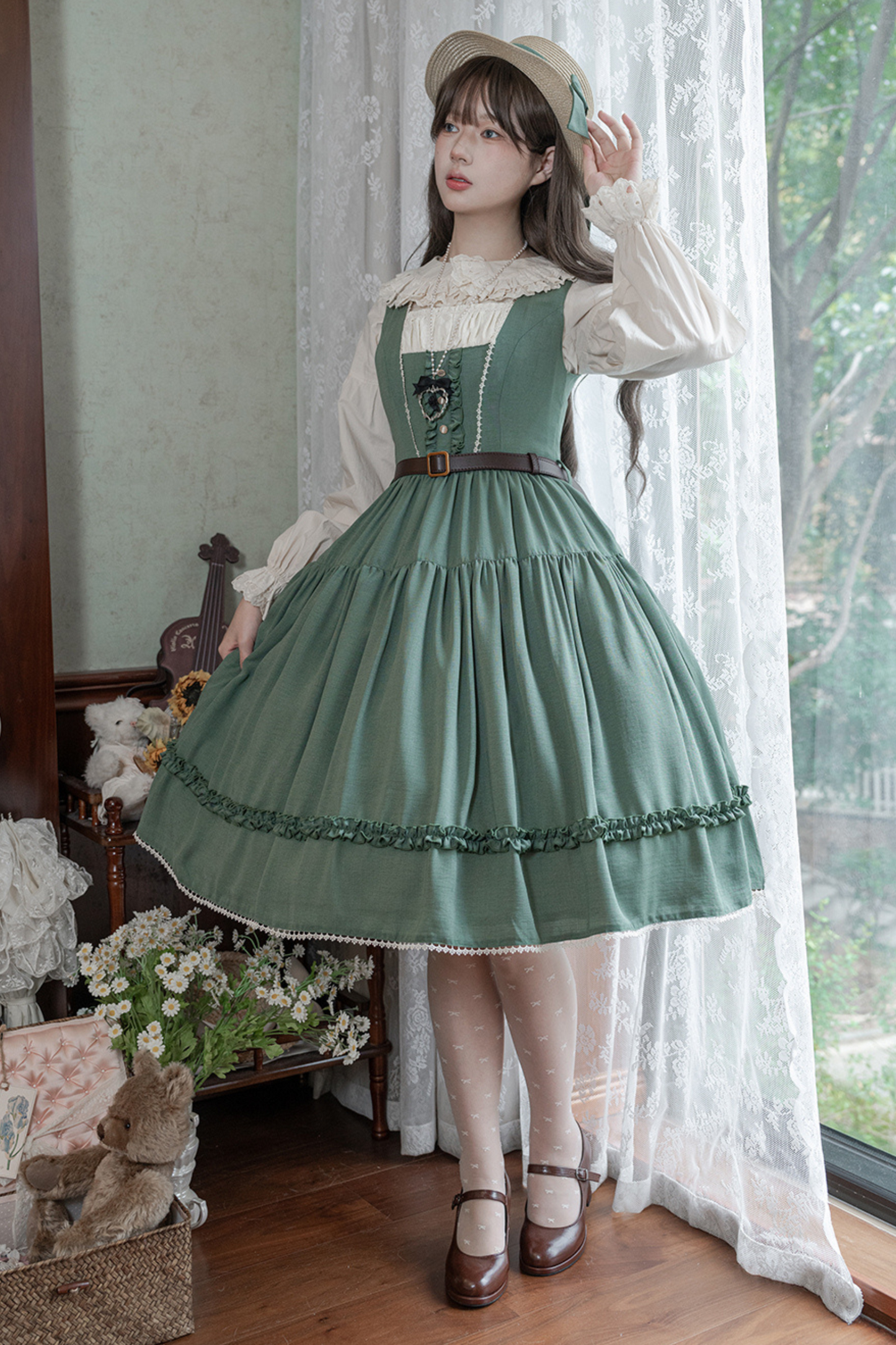 Sketch Wild Rose Lolita Jumper Skirt