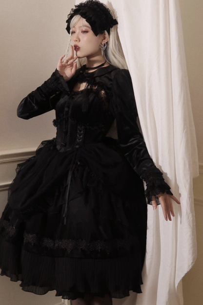 Gothic Doll Lolita Dress + Short Jacket