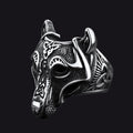 Viking Celtic Wolf Stainless Steel Ring for