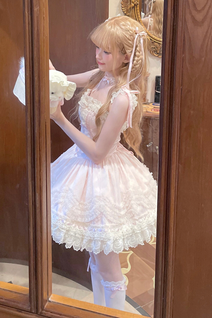 Sweet Jenny Lolita Jumper Skirt + Necklace + Hat + Headband