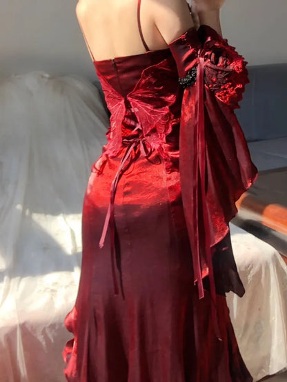 [pre-order] Amour Rose Burgundy Wizard of Oz Selena Purple Mermaid Dress Set