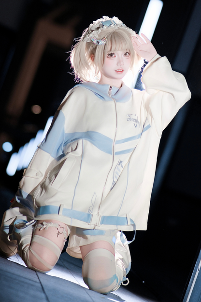 Cyber Subculture Jersey Jacket + Shorts + Leg Covers