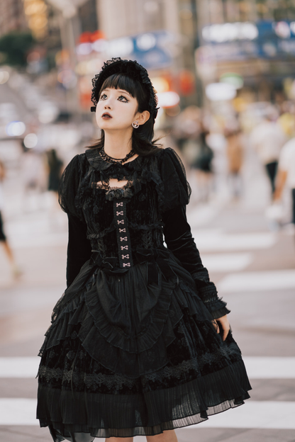 Gothic Doll Lolita Dress + Short Jacket