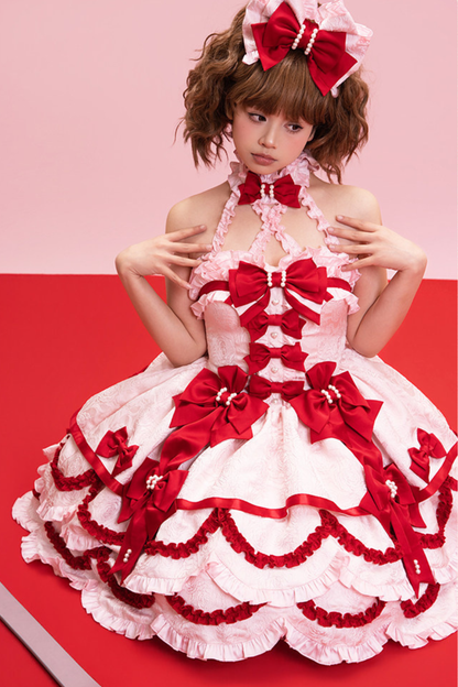 [pre-order Deadline: April 3] Sweet Ruffled Lolita Princess Ribbon Dress
