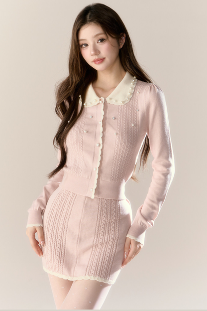 Sweet French Knit Top + Tight Skirt