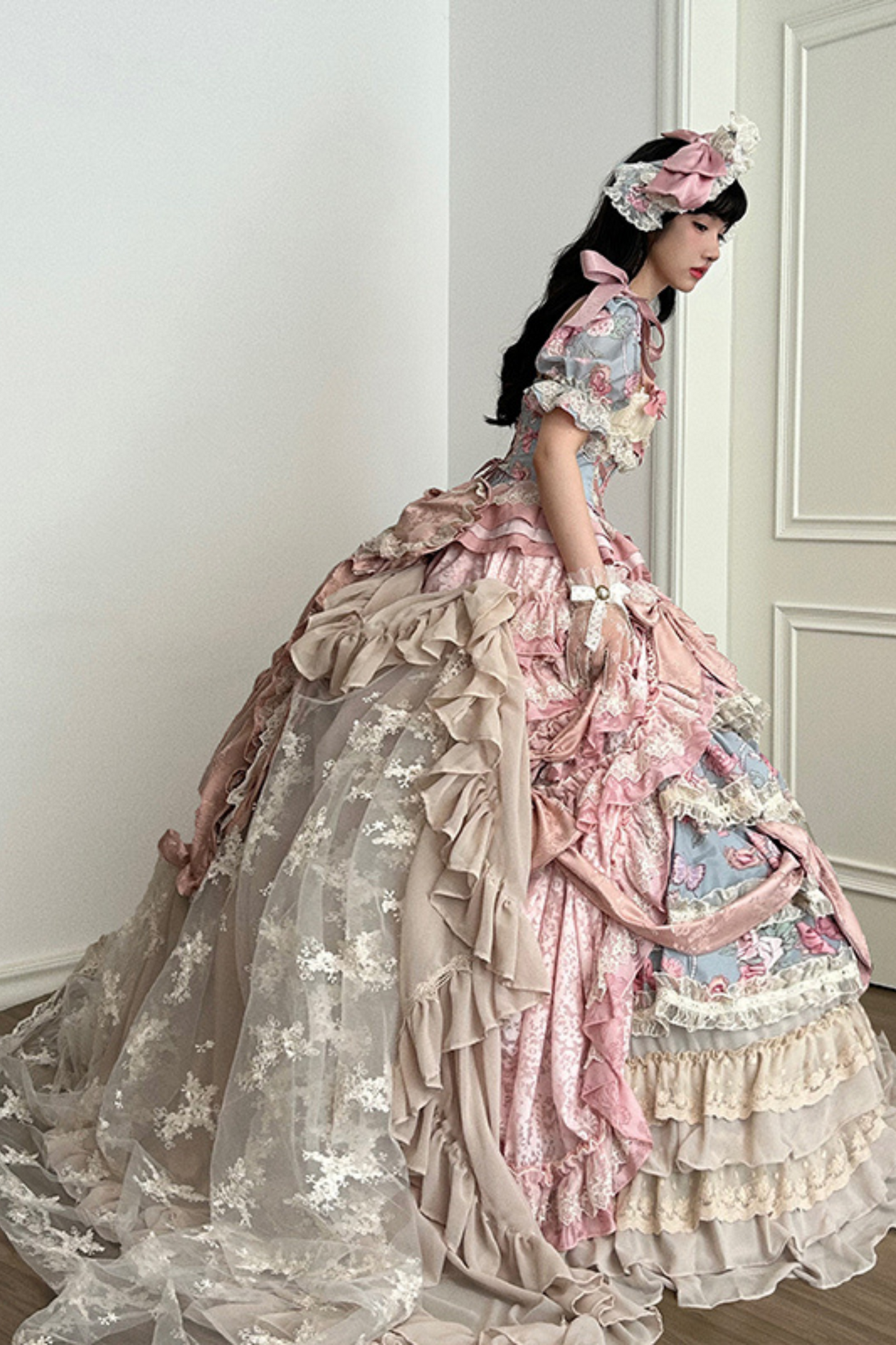 Jewel Rose Flower Marriage Lolita Set