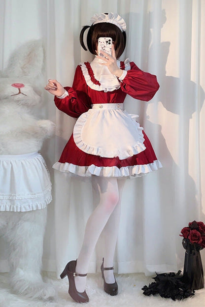 Red Maid Cosplay Dress