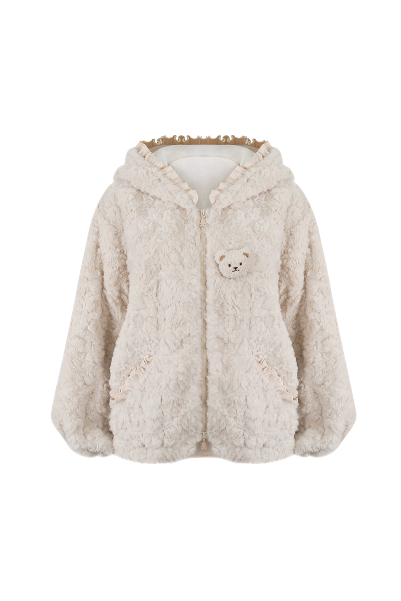 Bear Cake House Knit Top + Bear Suspender Pants + Bear Plush Jacket
