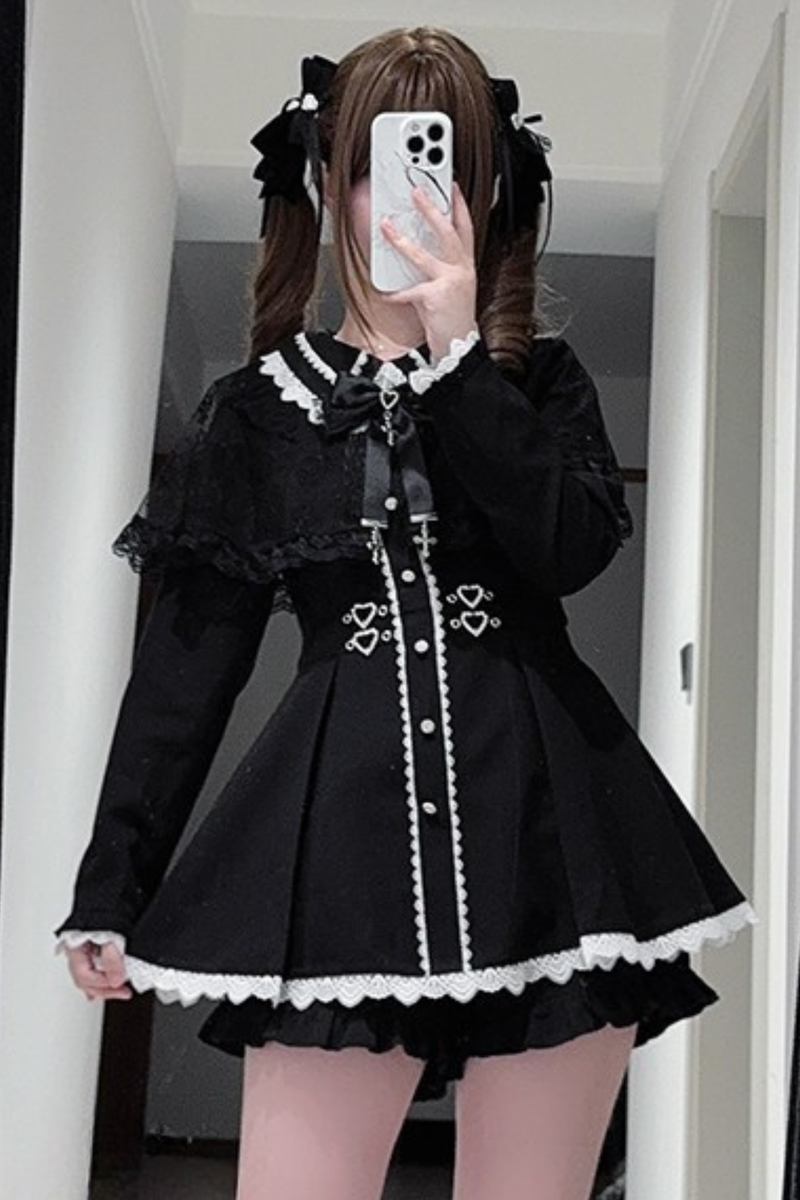 Lace Cape Dress + Shorts