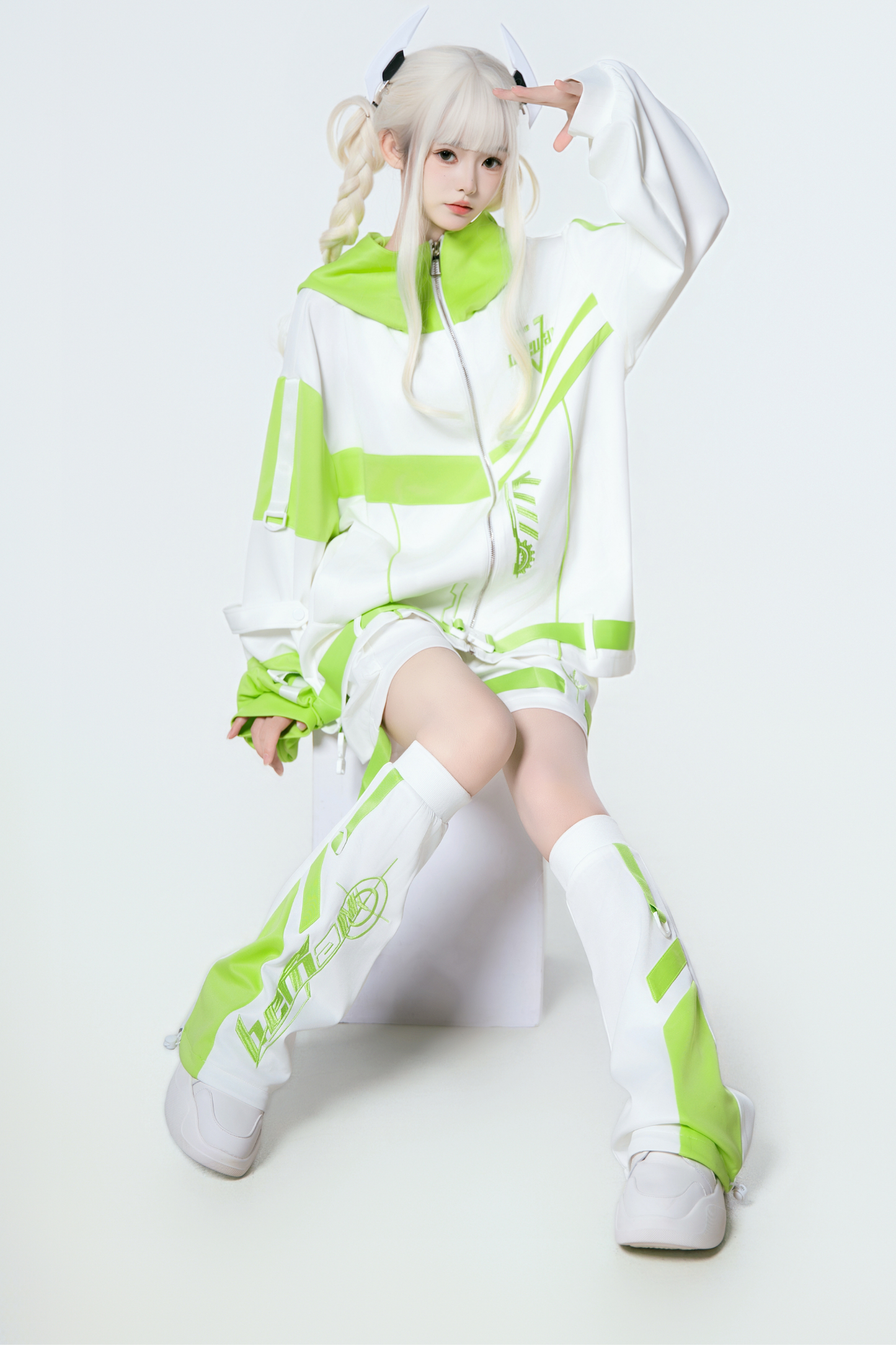 Cyber Subculture Jersey Jacket + Shorts + Leg Covers