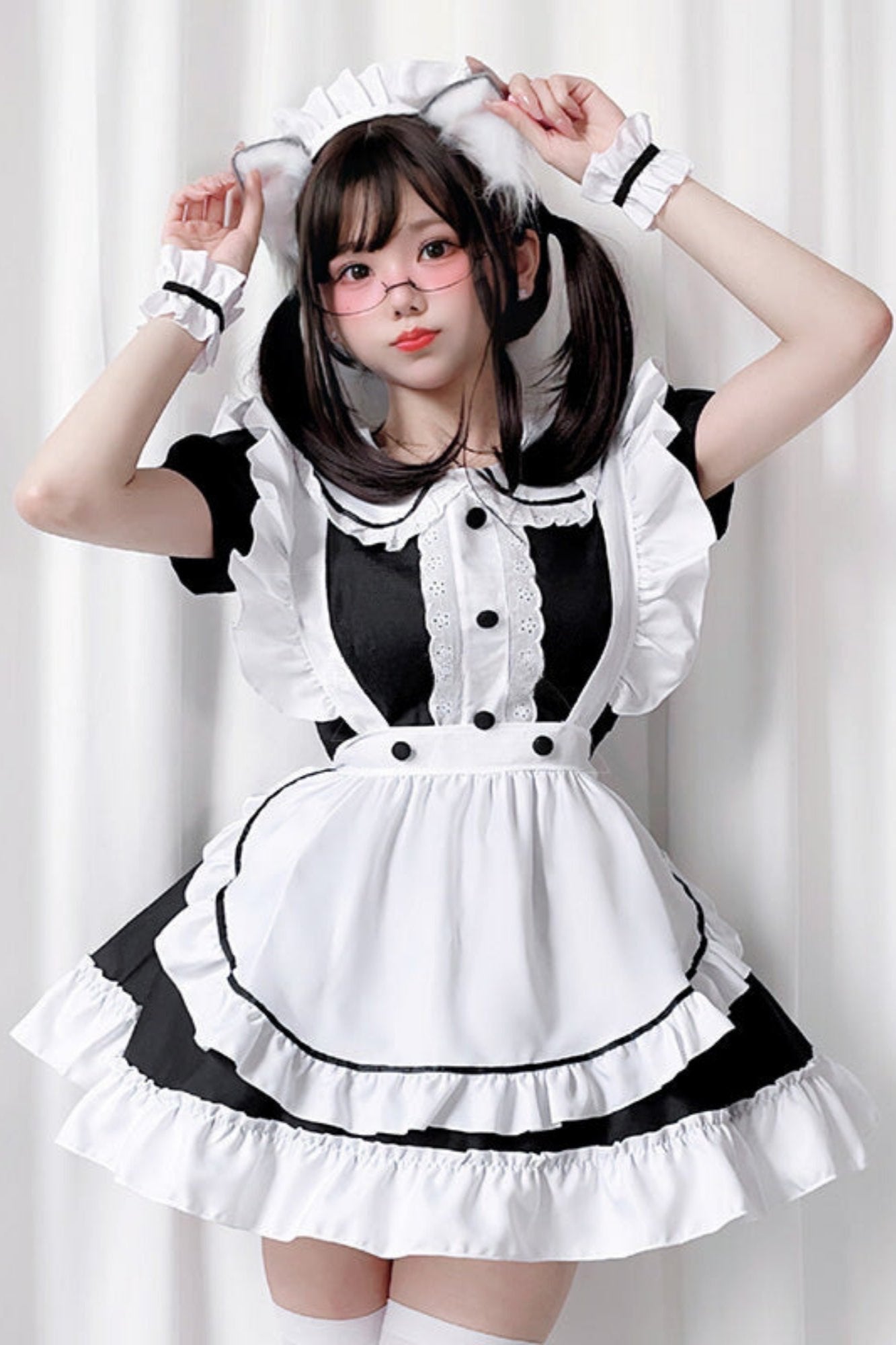 Black and White Lolita Maid Dress