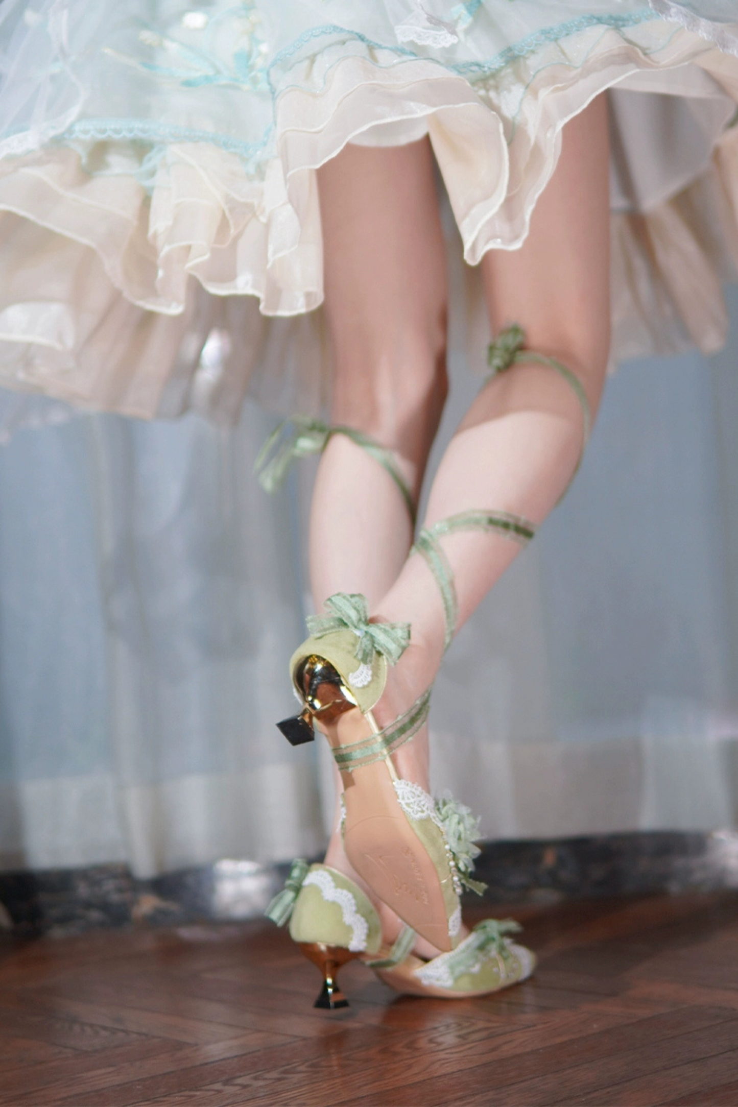 Ribbon Lolita Stiletto Pumps