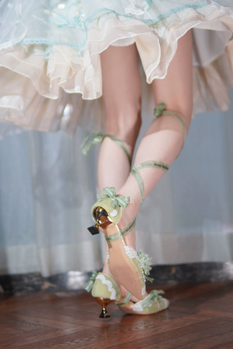 Ribbon Lolita Stiletto Pumps