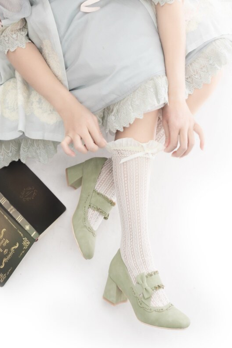 Butterfly Mid Heel Lolita Shoes