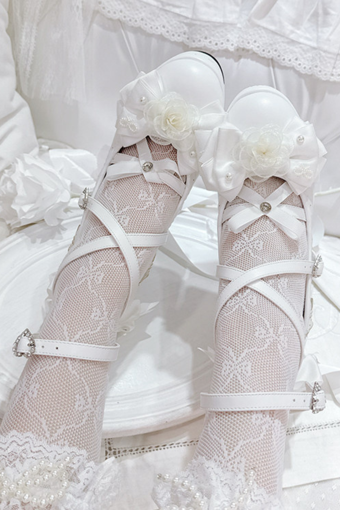 Flower Ribbon Dance Lolita Heels