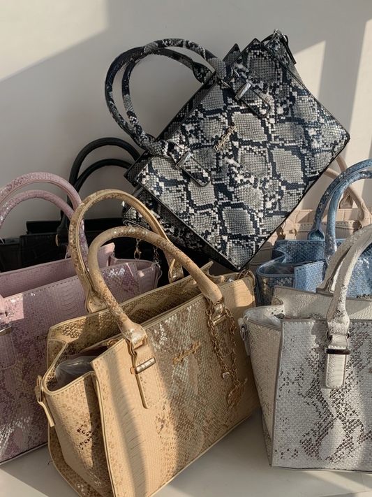 Python Leather Bag / Crocodile Leather Bag