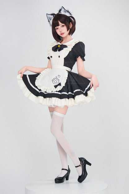 Black and White Cat Maid Set