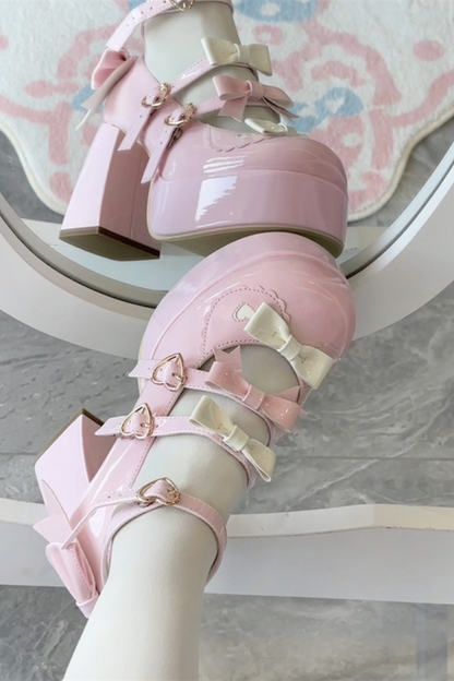 Biscuit Lolita Ribbon Shoes