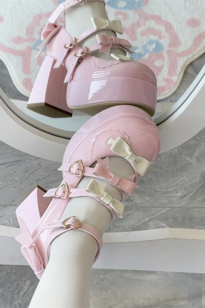 Biscuit Lolita Ribbon Shoes