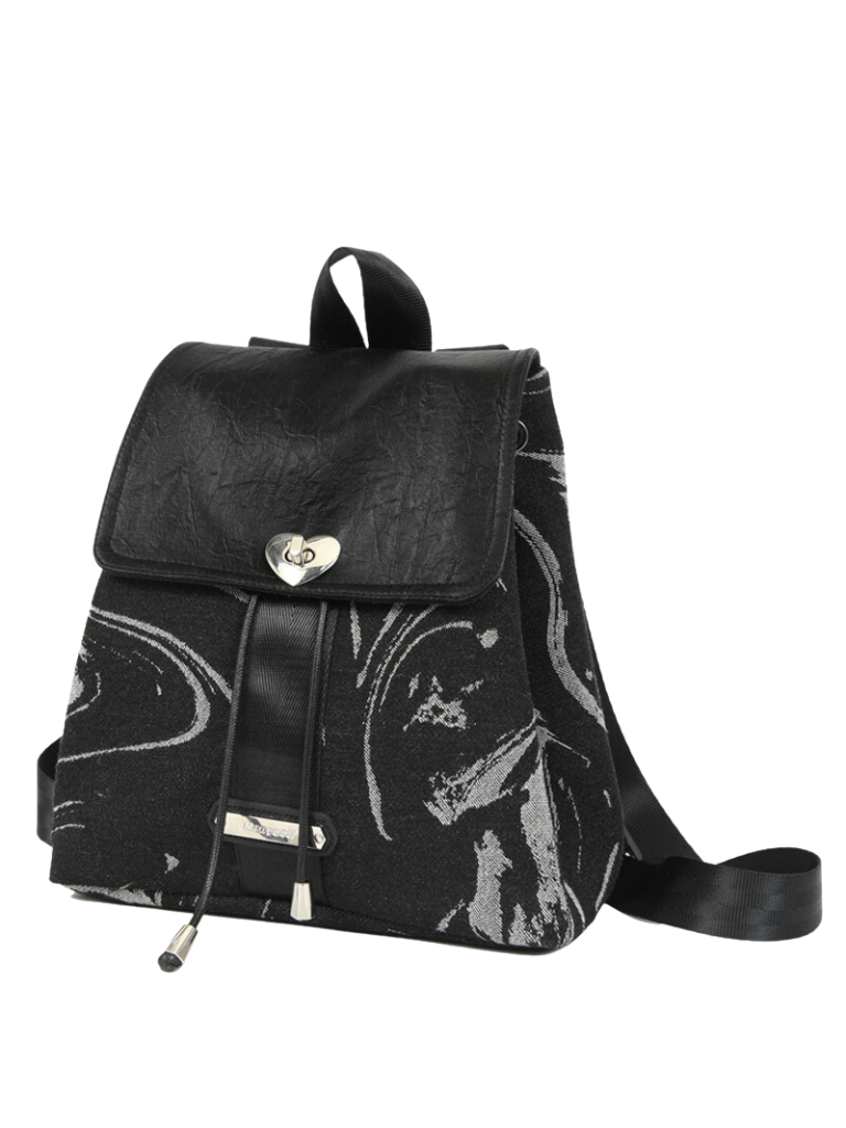 Y2k Cool American Denim Metal Buckle Backpack