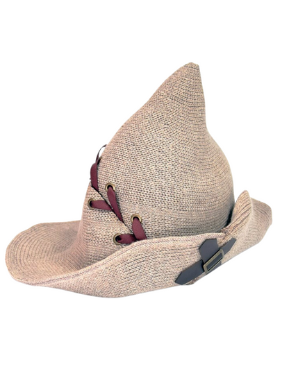 Steam Continental Khaki Curved Knit Witch's Hat